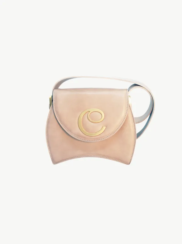 ELEKTRA SMALL CROSSBODY <br> Leather - Nude sold by Under Her Eyes
