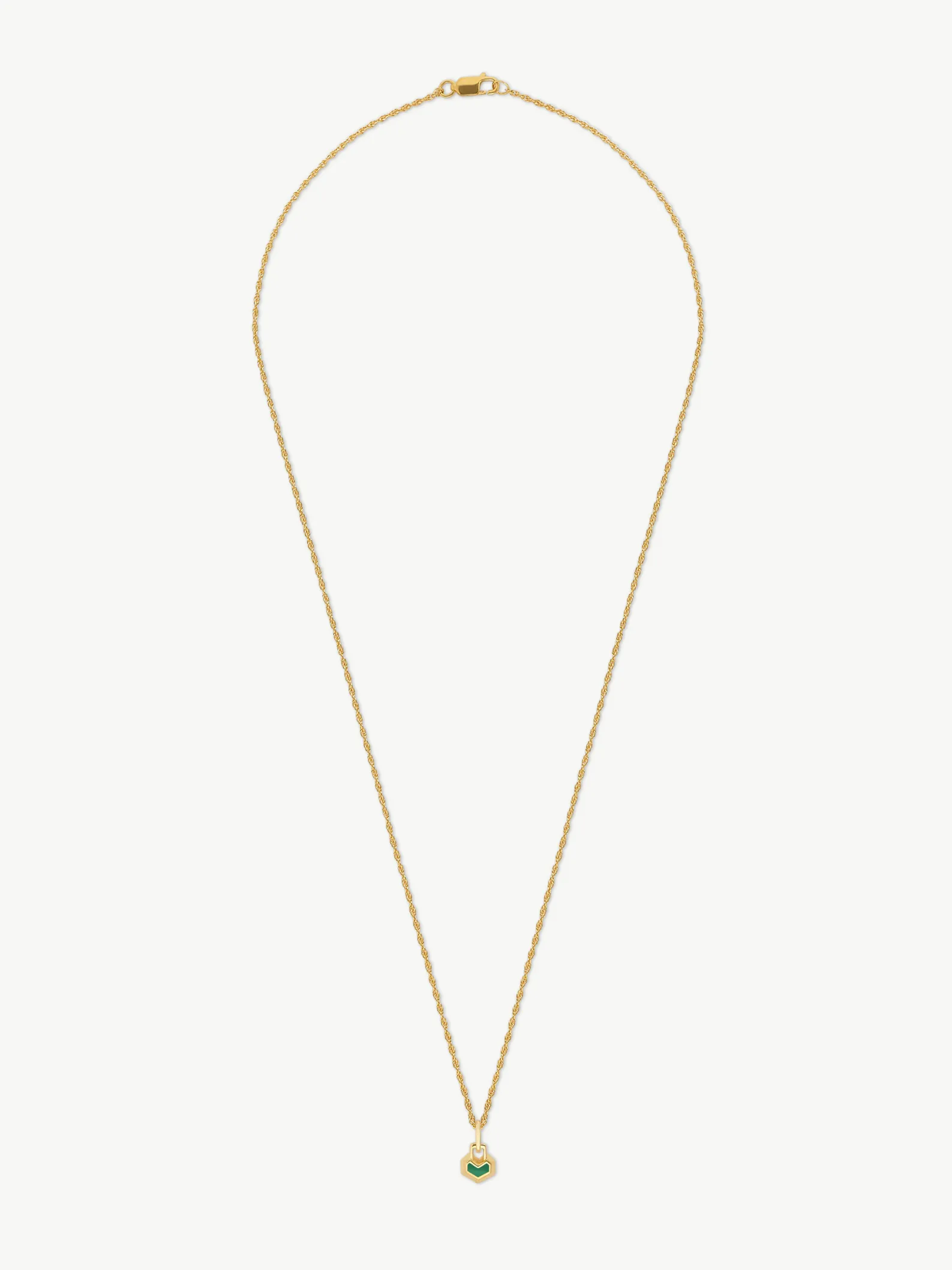 DARYL MINI NECKLACE 22" CHAIN <br> 18k Gold Plated - Malachite sold by Under Her Eyes product image thumbnail 3