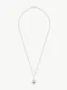 ASTRID MINI NECKLACE 16" CHAIN <br> Sterling Silver - Onyx sold by Under Her Eyes
