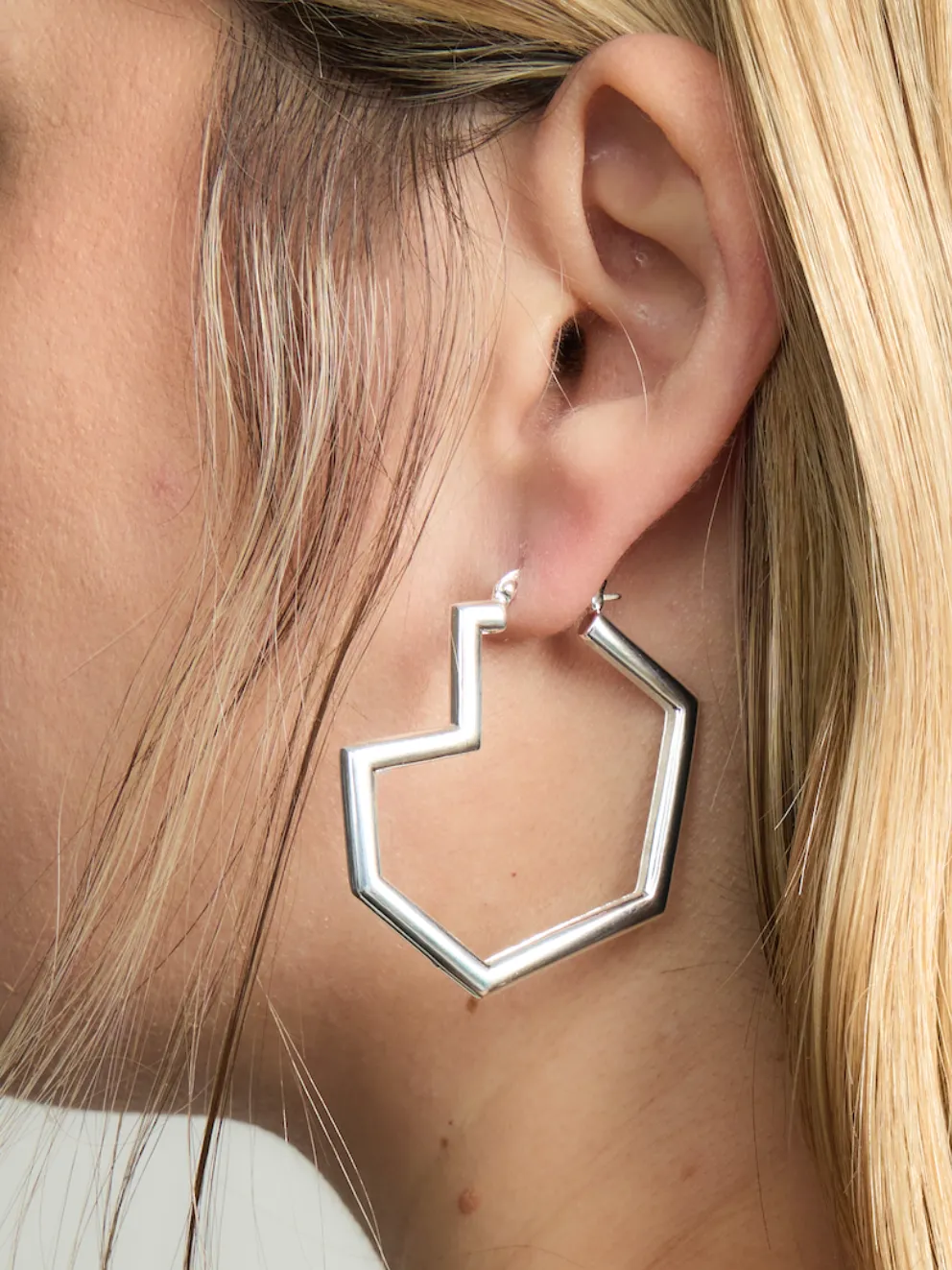 DARYL LARGE HOOPS <br> Sterling Silver sold by Under Her Eyes product image thumbnail 2