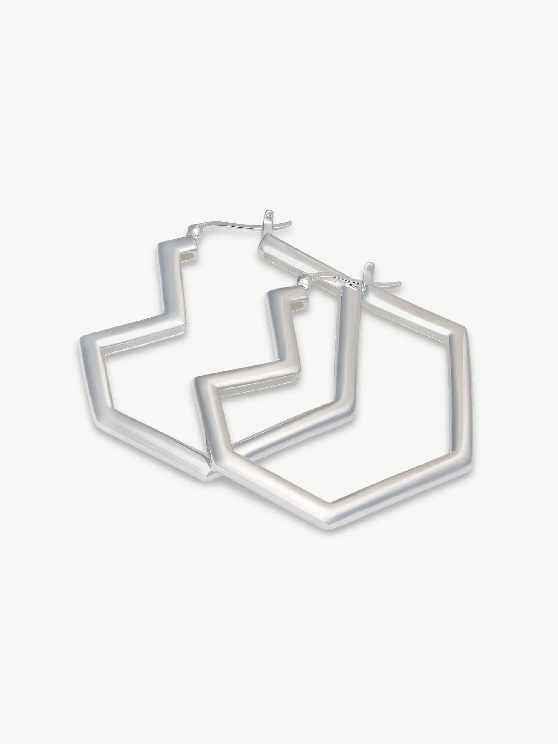 DARYL LARGE HOOPS <br> Sterling Silver sold by Under Her Eyes product image thumbnail 4