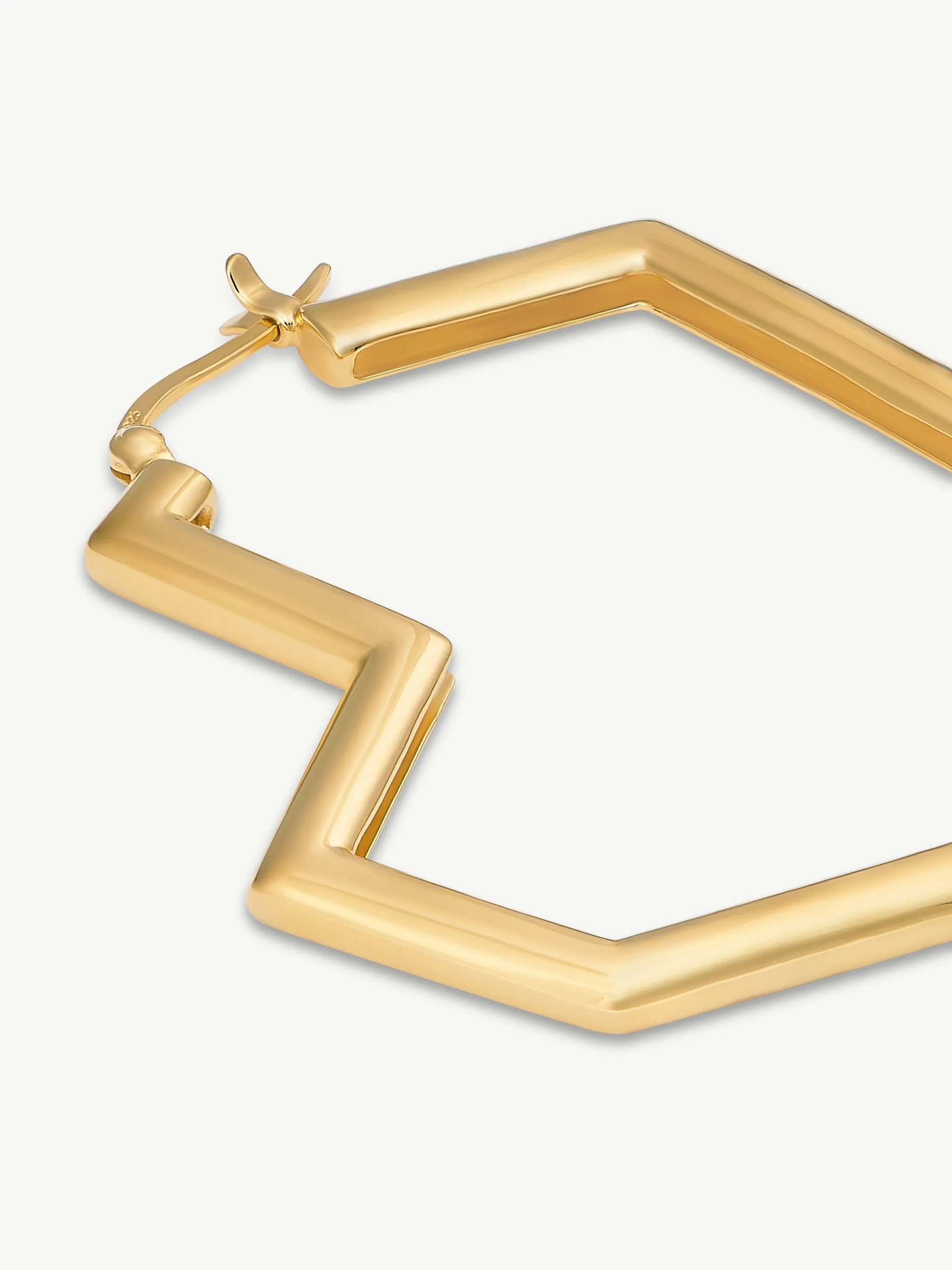 DARYL LARGE HOOPS <br> 18k Gold Plated sold by Under Her Eyes product image thumbnail 4