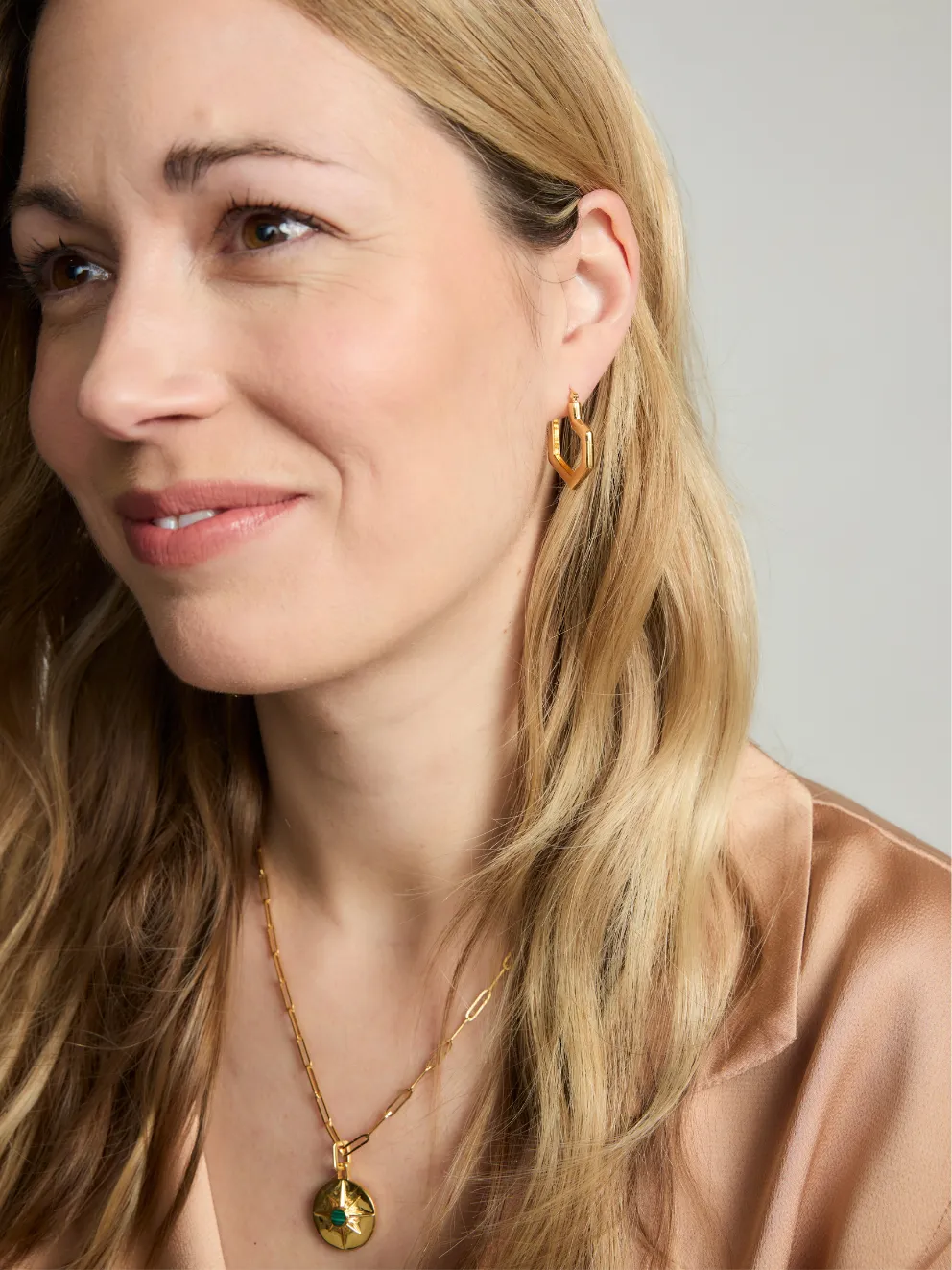 DARYL SMALL HOOPS <br> 18k Gold Plated sold by Under Her Eyes product image thumbnail 2