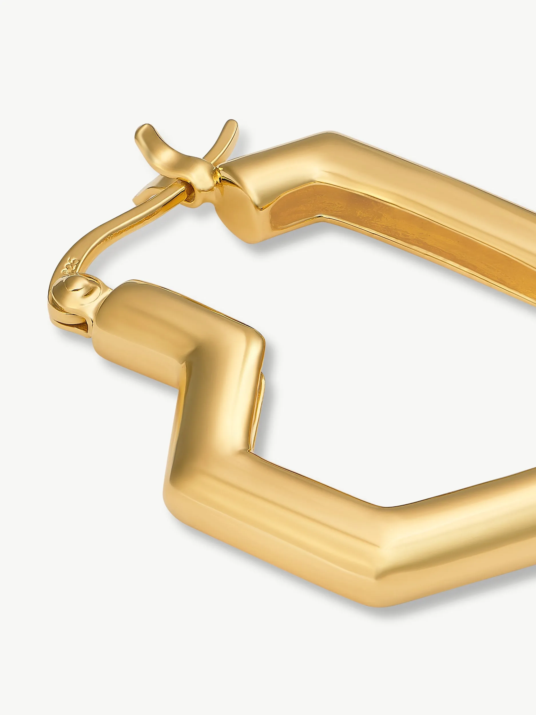 DARYL SMALL HOOPS <br> 18k Gold Plated sold by Under Her Eyes product image thumbnail 5