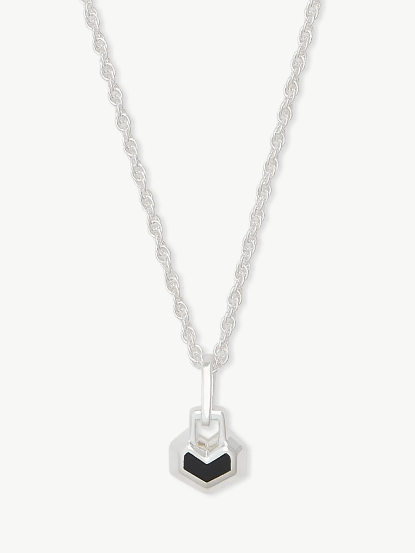 DARYL MINI NECKLACE 16" CHAIN <br> Sterling Silver - Onyx sold by Under Her Eyes product image thumbnail 2