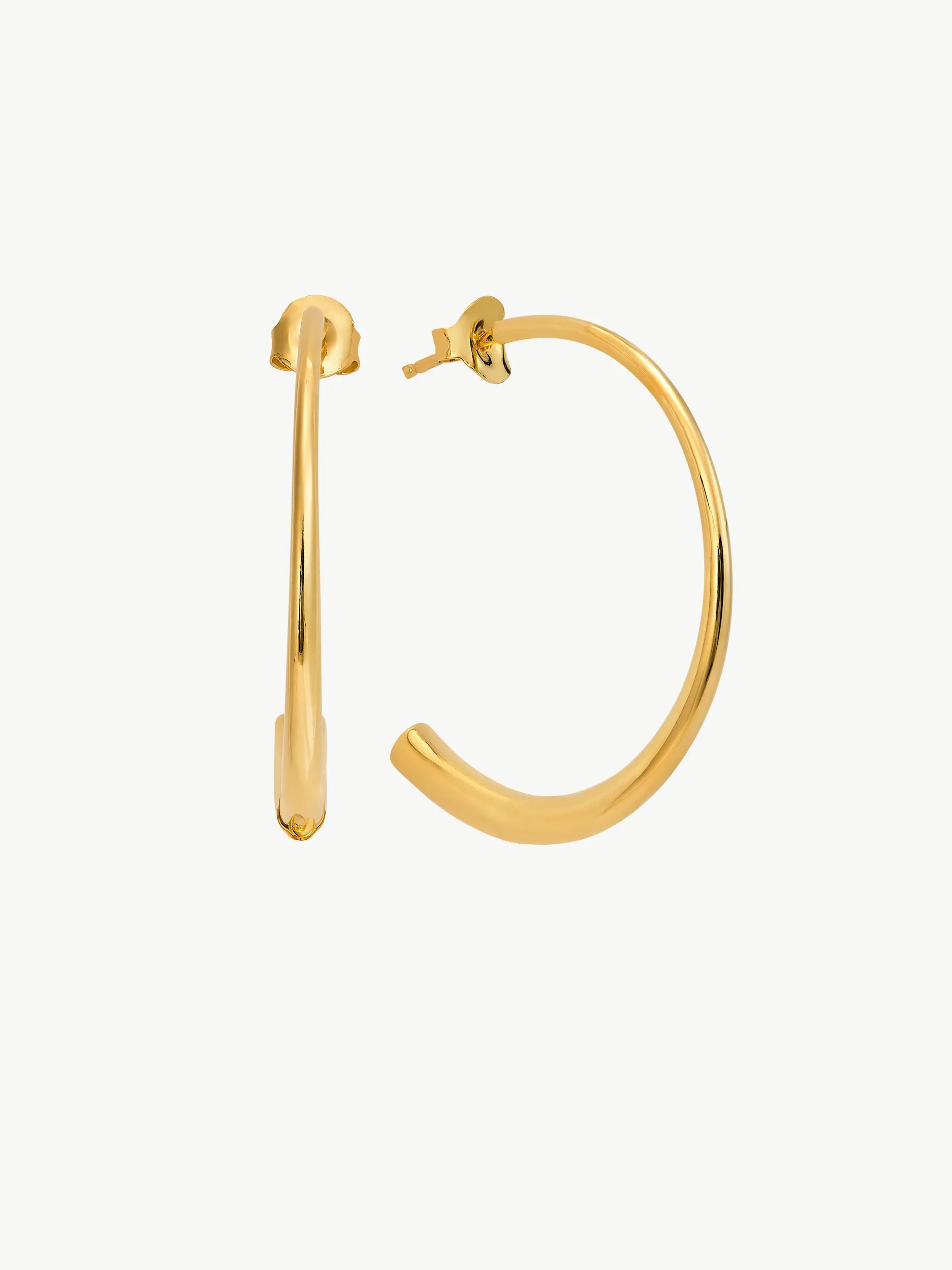 QUINCY HOOPS <br> 18k Gold Plated sold by Under Her Eyes