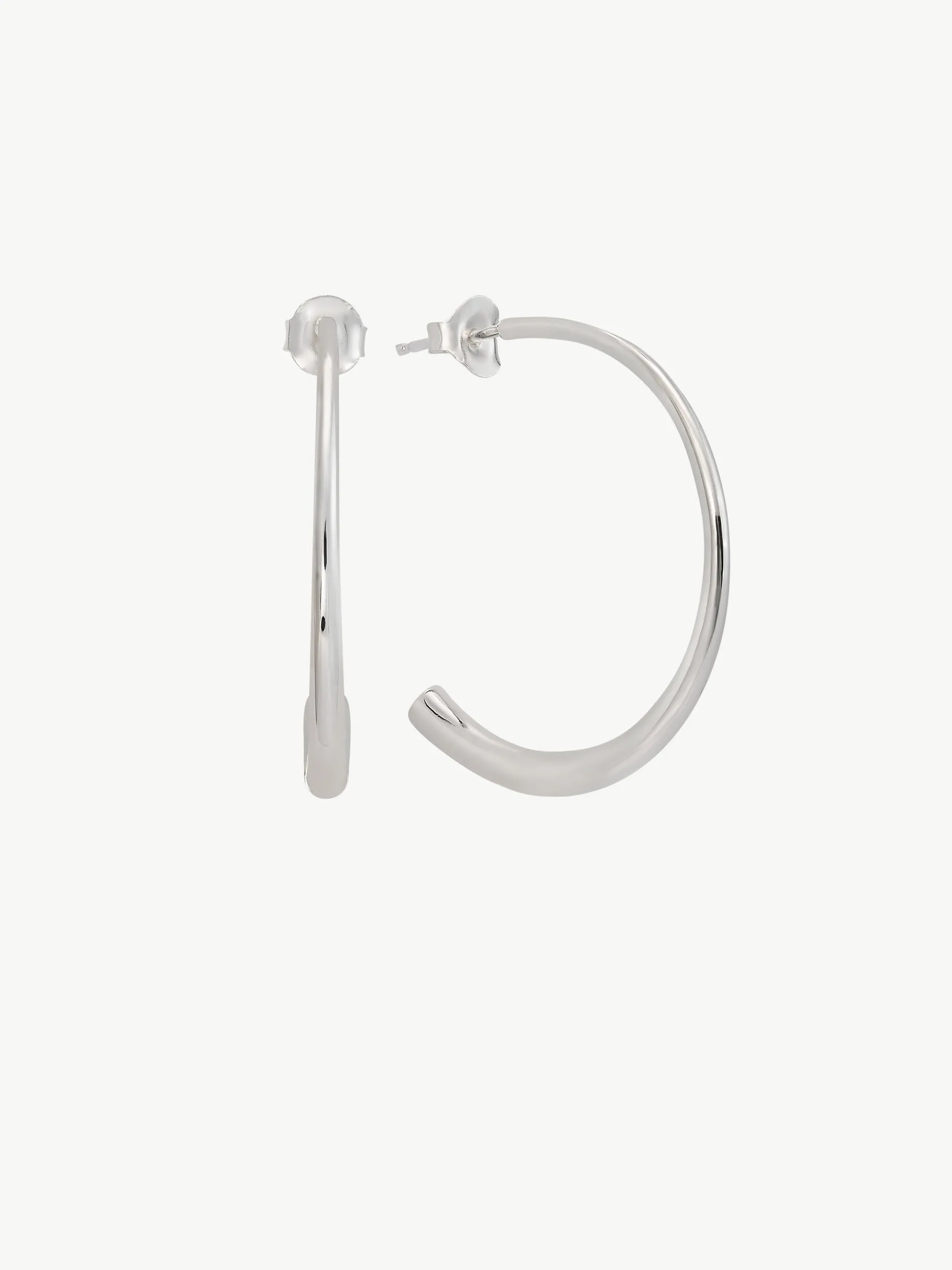 QUINCY HOOPS <br> Sterling Silver sold by Under Her Eyes