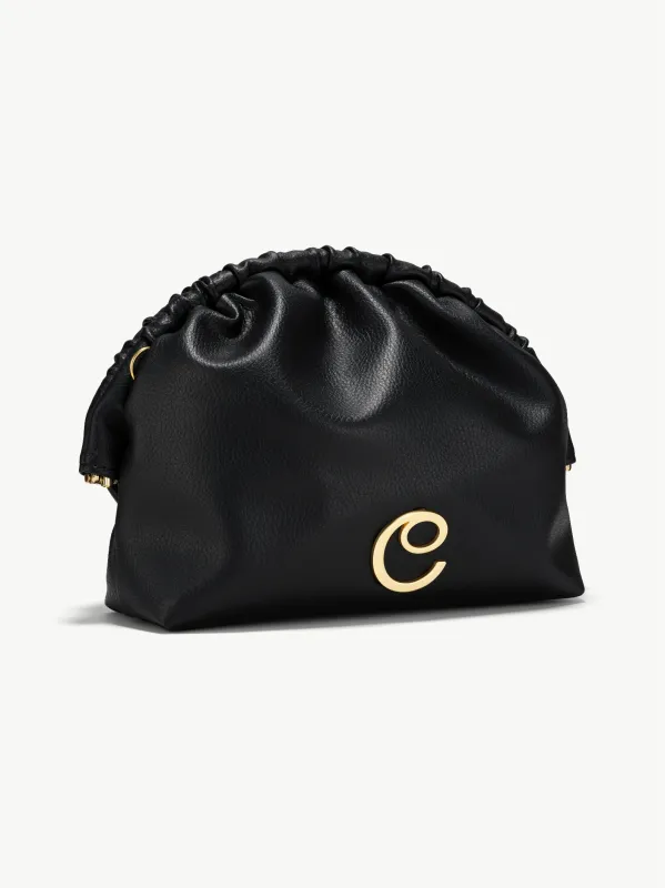 NORMA LARGE CLUTCH <br> Grape Leather - Black sold by Under Her Eyes