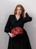 NORMA LARGE CLUTCH <br> Grape Leather - Burgundy sold by Under Her Eyes
