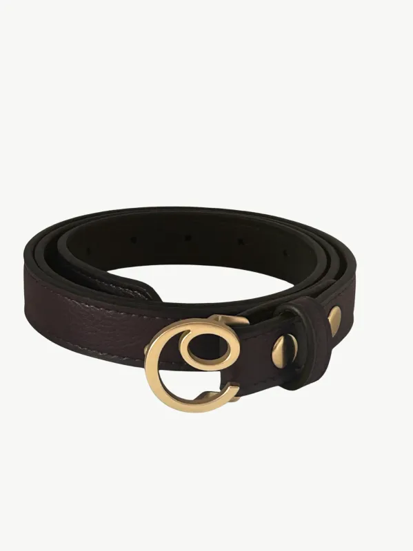 NEW DIANE BELT <br> Grape Leather - Brown sold by Under Her Eyes