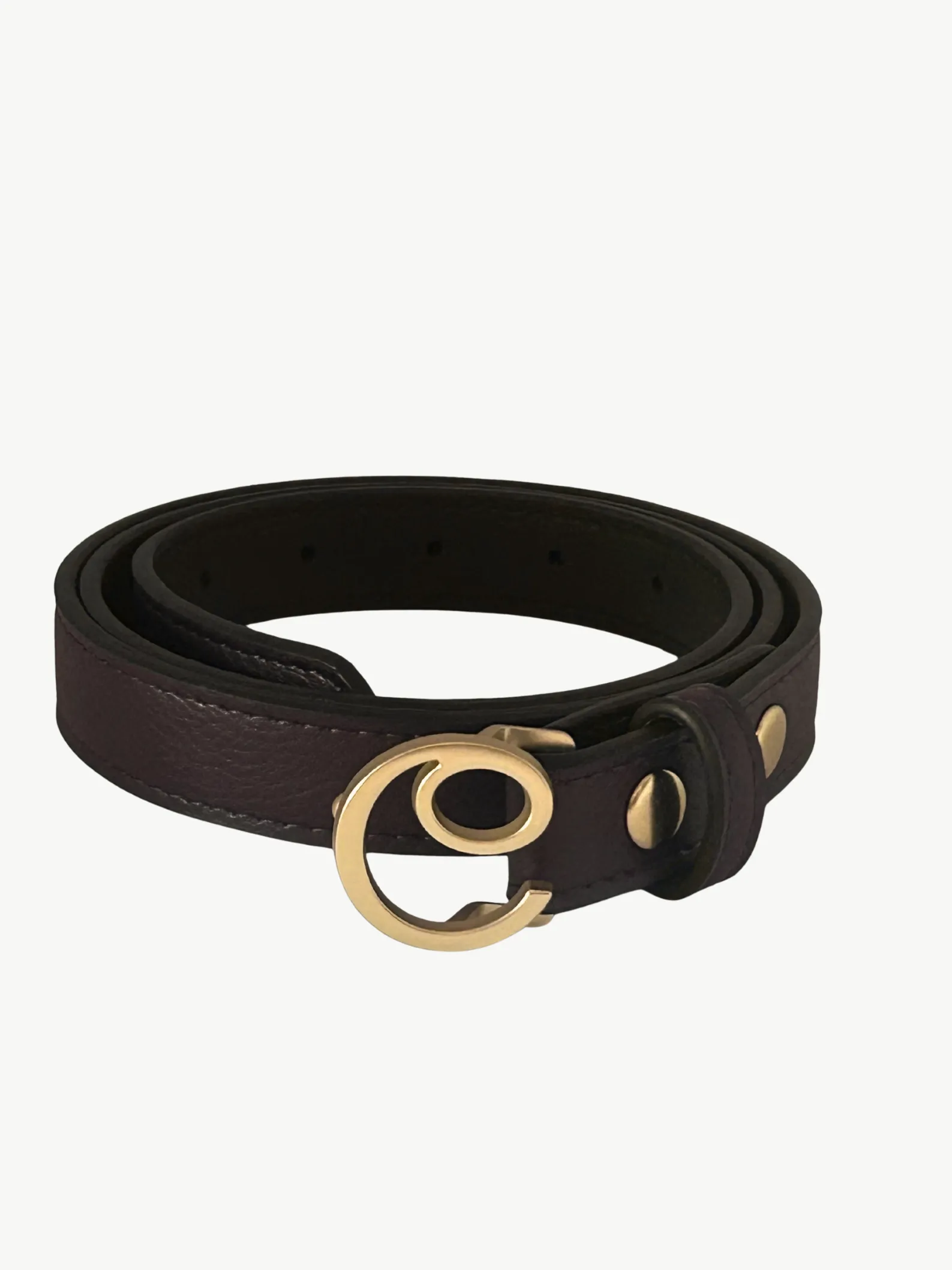 NEW DIANE BELT <br> Grape Leather - Brown sold by Under Her Eyes
