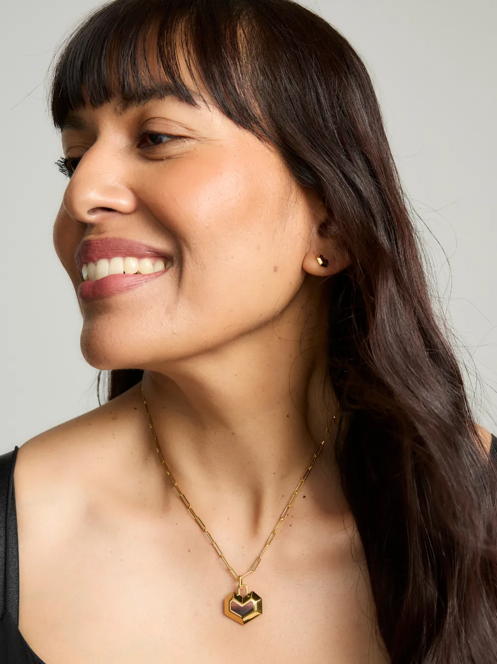 DARYL NECKLACE <br> 18k Gold Plated - Red Tiger Eye sold by Under Her Eyes product image thumbnail 3