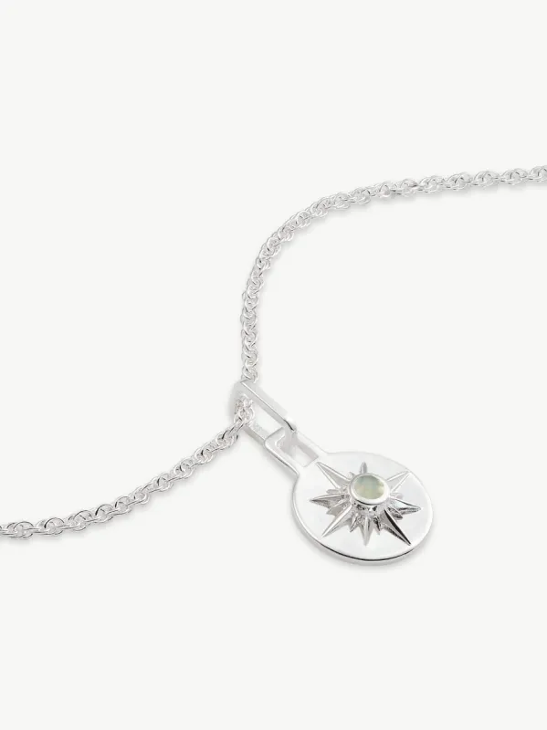ASTRID MINI NECKLACE 16" CHAIN <br> Sterling Silver - White Mother of Pearl sold by Under Her Eyes