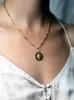 ASTRID NECKLACE <br> 18k Gold Plated - Black Mother Of Pearl sold by Under Her Eyes