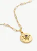 ASTRID NECKLACE <br> 18k Gold Plated - Black Mother Of Pearl sold by Under Her Eyes