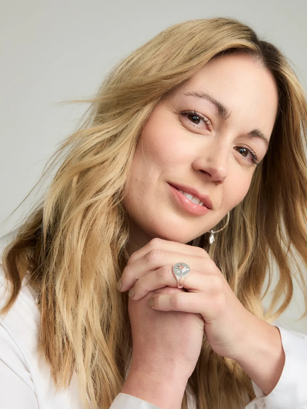 ASTRID RING <br> Sterling Silver - Pink Rhodochrosite sold by Under Her Eyes product image thumbnail 3