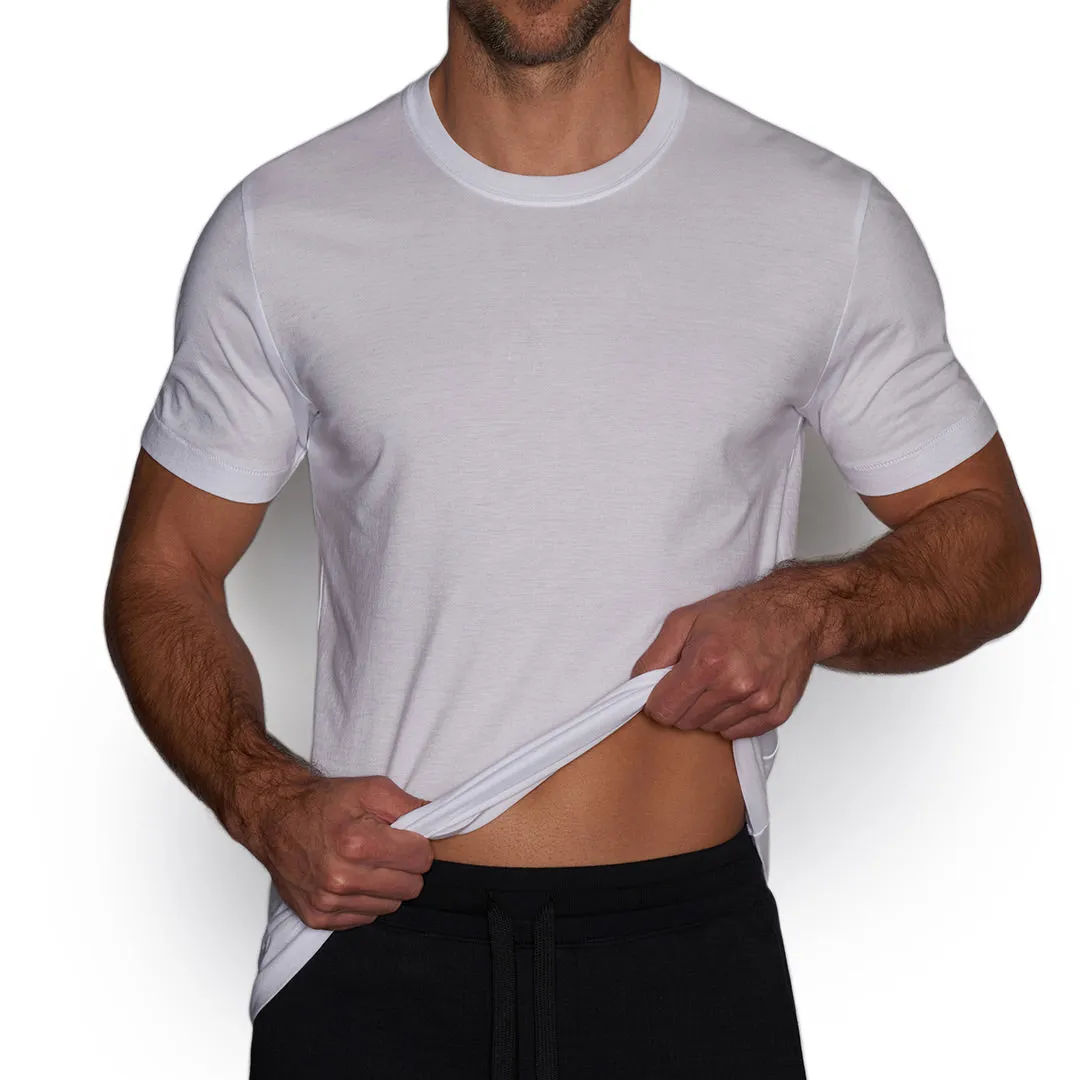 C-IN2 Layers Slim Crew Neck T-Shirt White sold by Underwear Expert