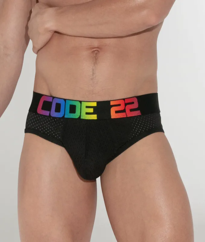 CODE 22 Pride Mesh Brief sold by Underwear Expert