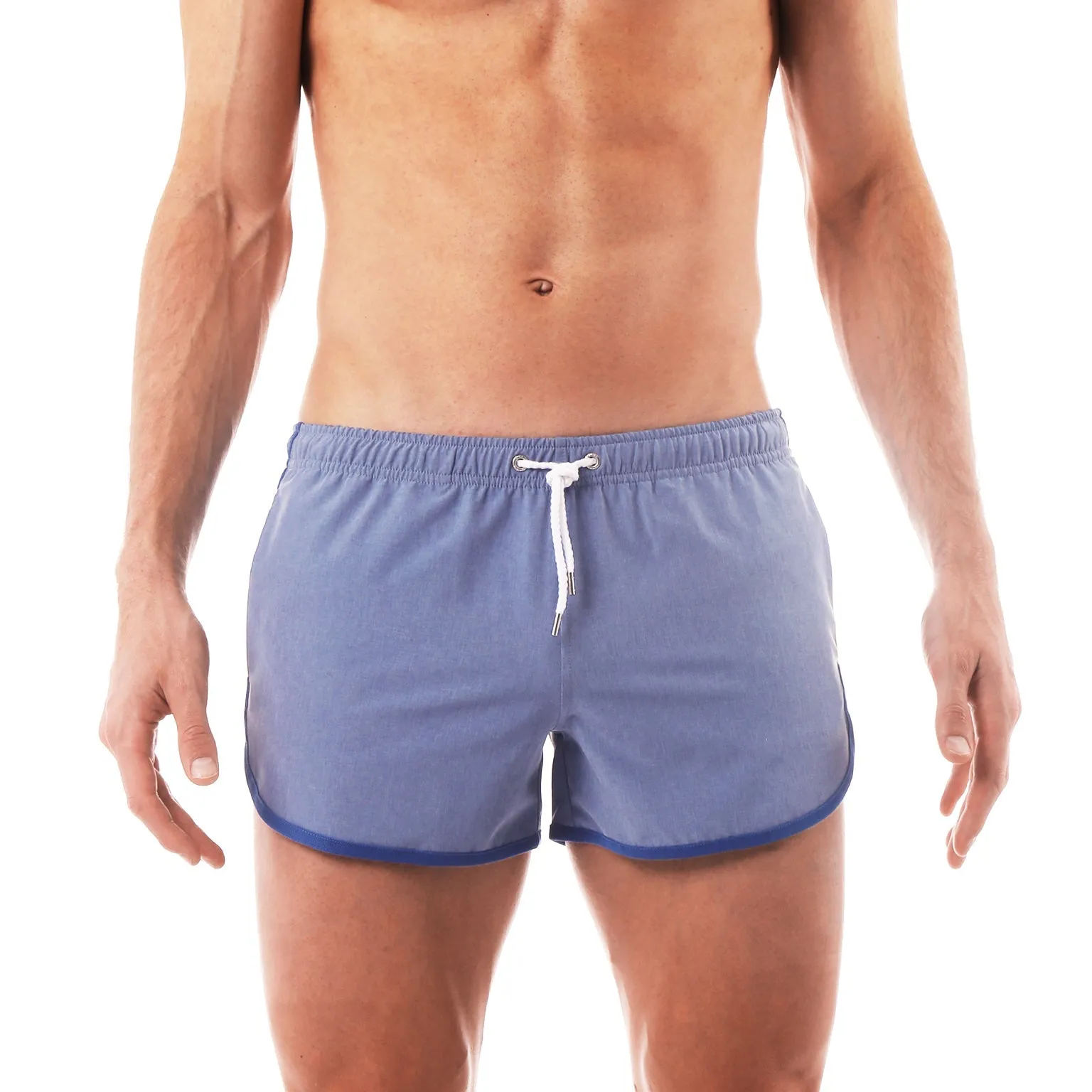 Parke & Ronen ACTIONWEAR Chambray Blue Runner Short sold by Underwear Expert product image thumbnail 3