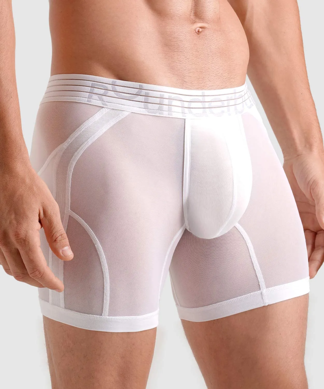 Rounderbum Sexy Nights Anatomic Boxer Brief White sold by Underwear Expert