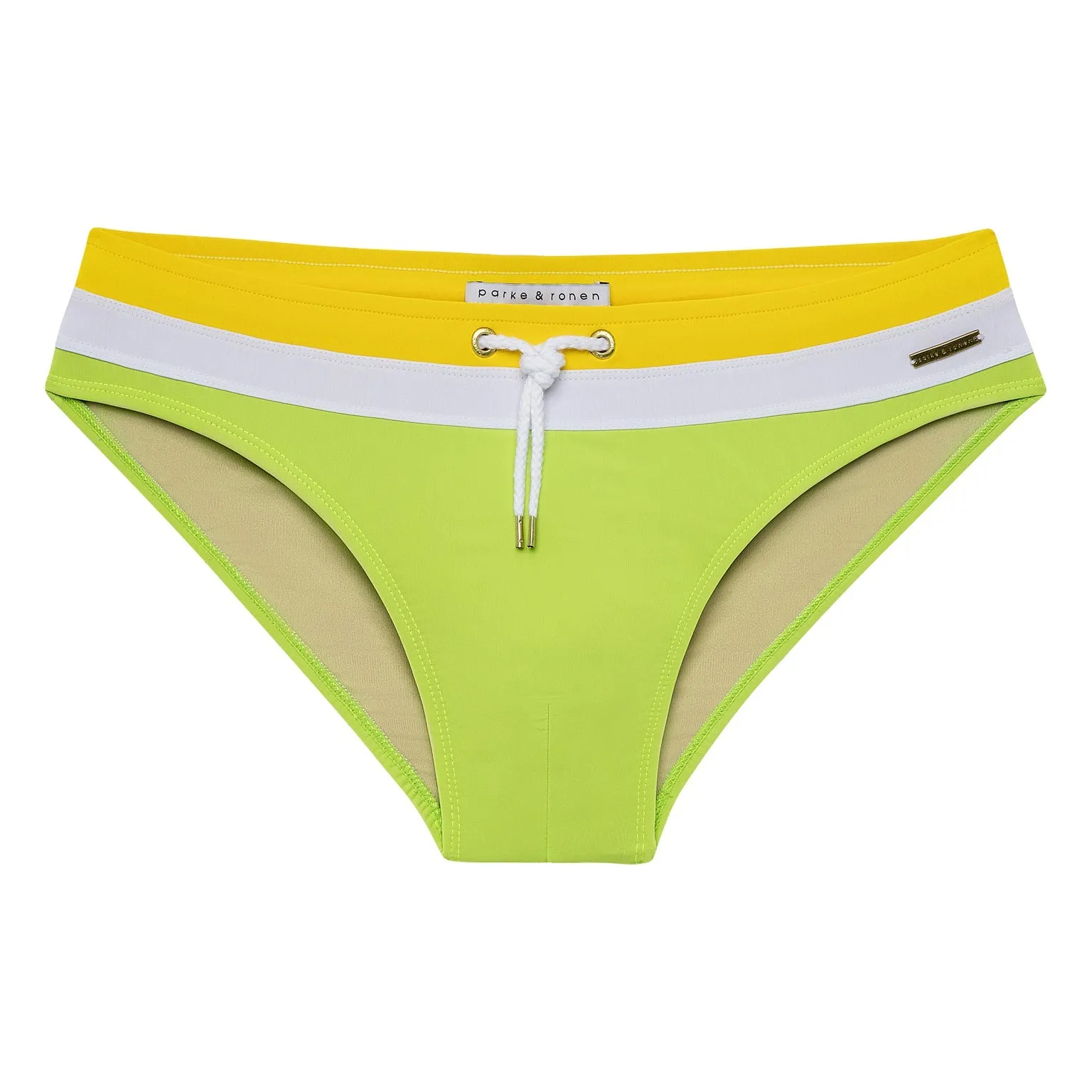 Parke & Ronen Sunflower/Lime Colorblock Meridian Swim Bikini sold by Underwear Expert product image thumbnail 2