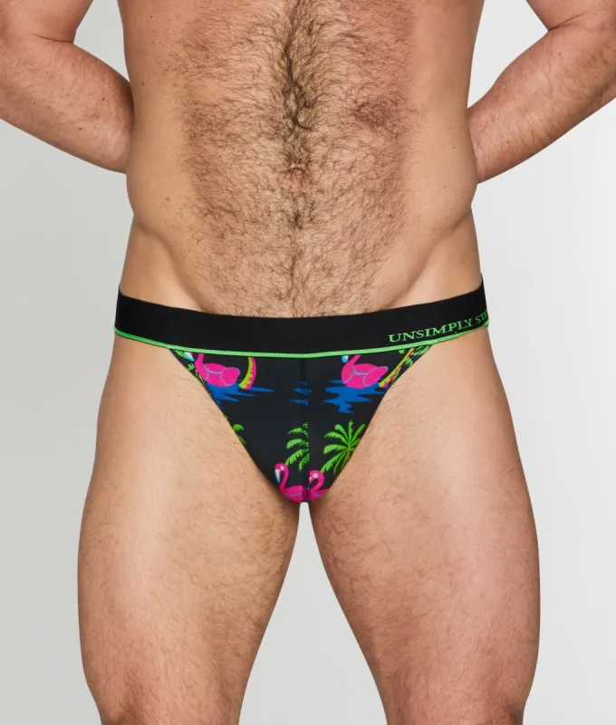 Unsimply Stitched Flamingo Palm Tree Jockstrap sold by Underwear Expert