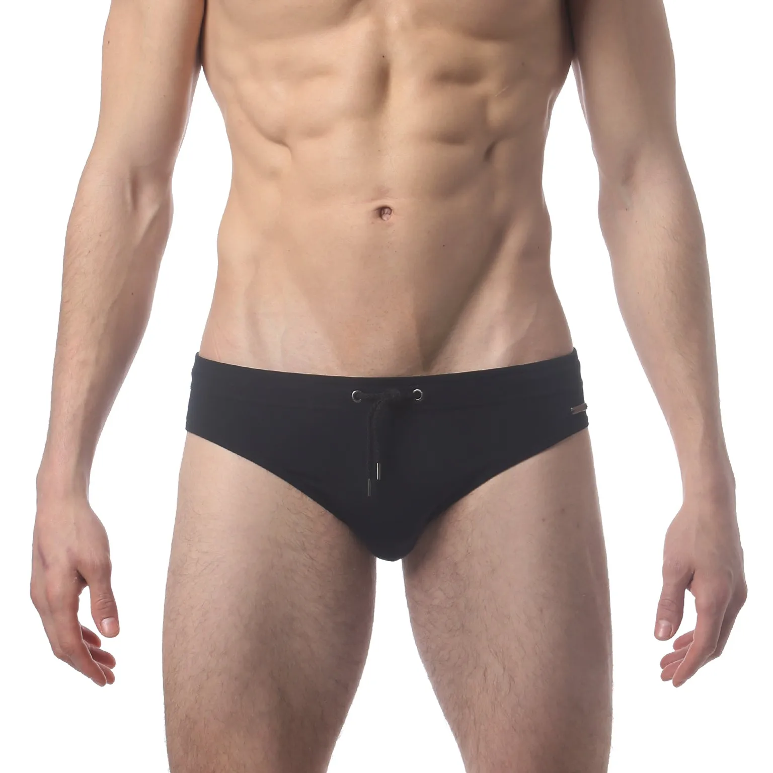 Parke & Ronen Black Solid Meridian Bikini sold by Underwear Expert