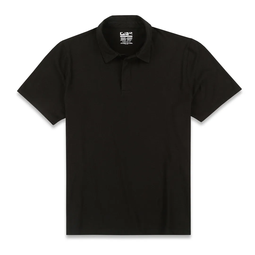 C-IN2 Perfect Pima Relaxed Polo Black sold by Underwear Expert product image thumbnail 4