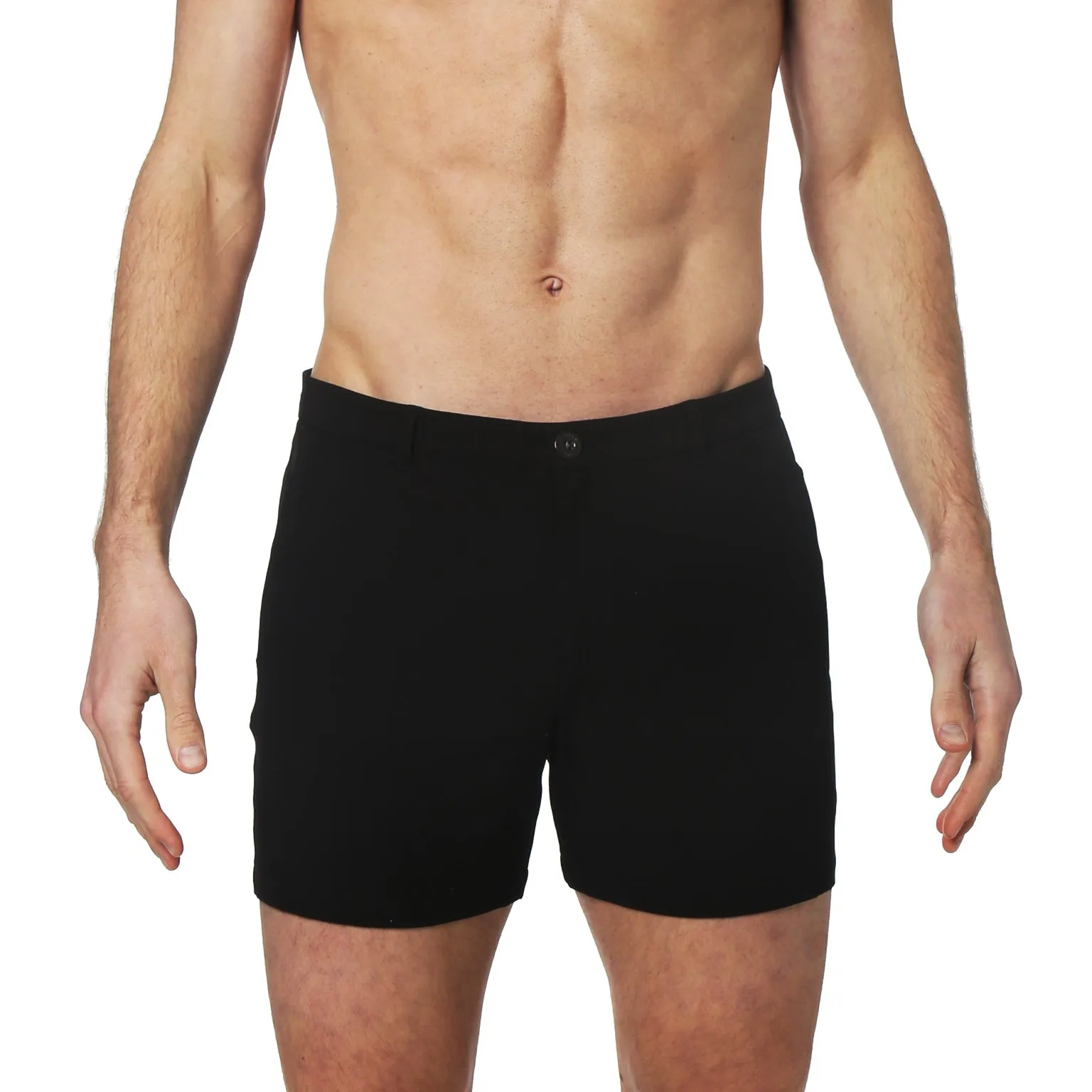 Parke & Ronen Actionwear Black Solid Action Stretch Holler Shorts sold by Underwear Expert product image thumbnail 2
