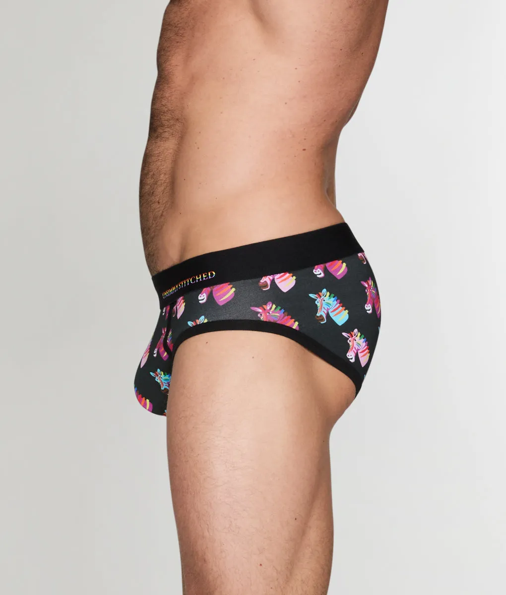 Unsimply Stitched Pride Zebra Brief sold by Underwear Expert product image thumbnail 3