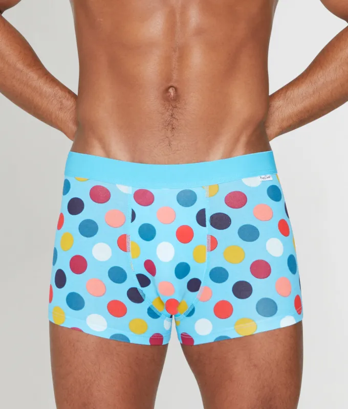 Happy Socks Big Dot Blue Trunk sold by Underwear Expert