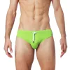Parke & Ronen Lime Solid Meridian Swim Brief sold by Underwear Expert