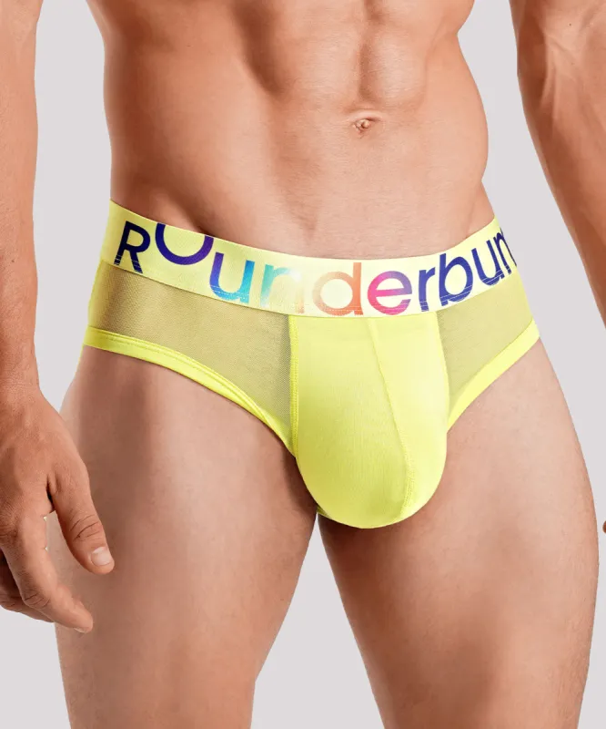 Rounderbum Transparent Pride Package Brief Yellow sold by Underwear Expert