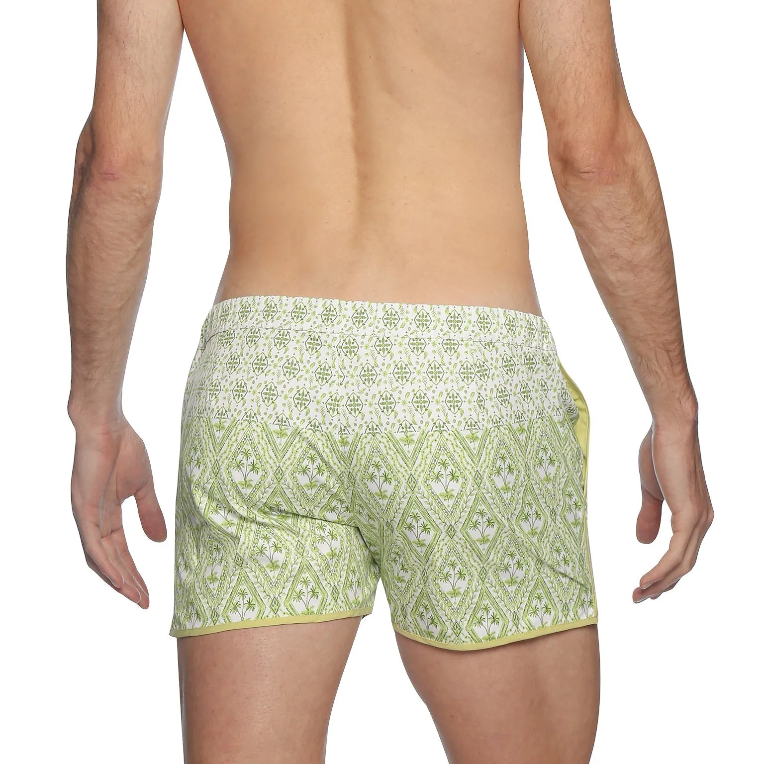 Parke & Ronen Green Noto Palms Print 2" Angeleno Swim Short sold by Underwear Expert product image thumbnail 5