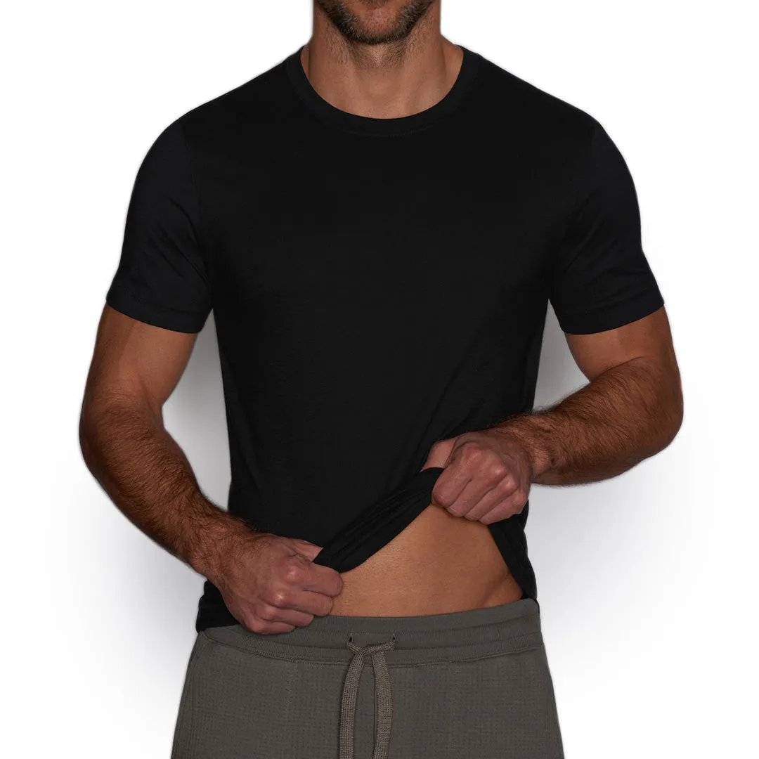 C-IN2 Layers Slim Crew Neck T-Shirt Black sold by Underwear Expert