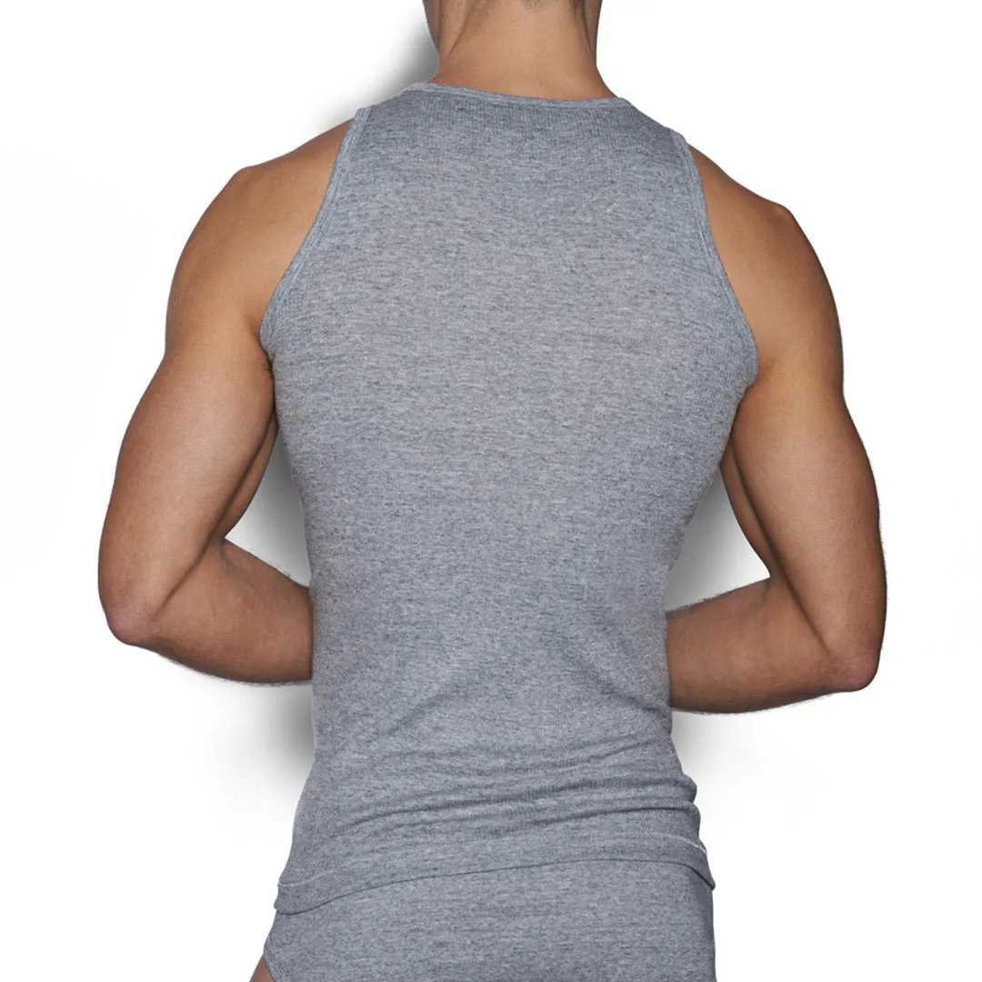 C-IN2 Layers Classic Ribbed Fitted Tank Grey Heather sold by Underwear Expert product image thumbnail 3