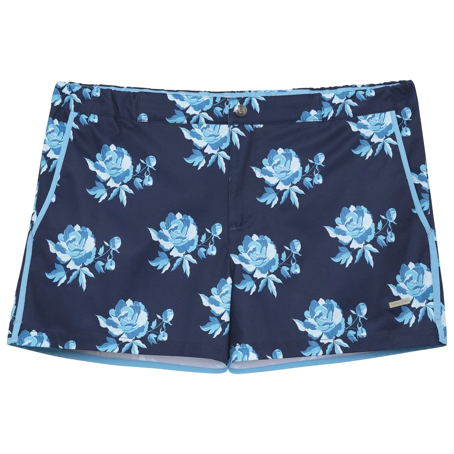 Parke & Ronen Super Blue Peonies Print 2" Angeleno Stretch Swim Trunk sold by Underwear Expert product image thumbnail 2