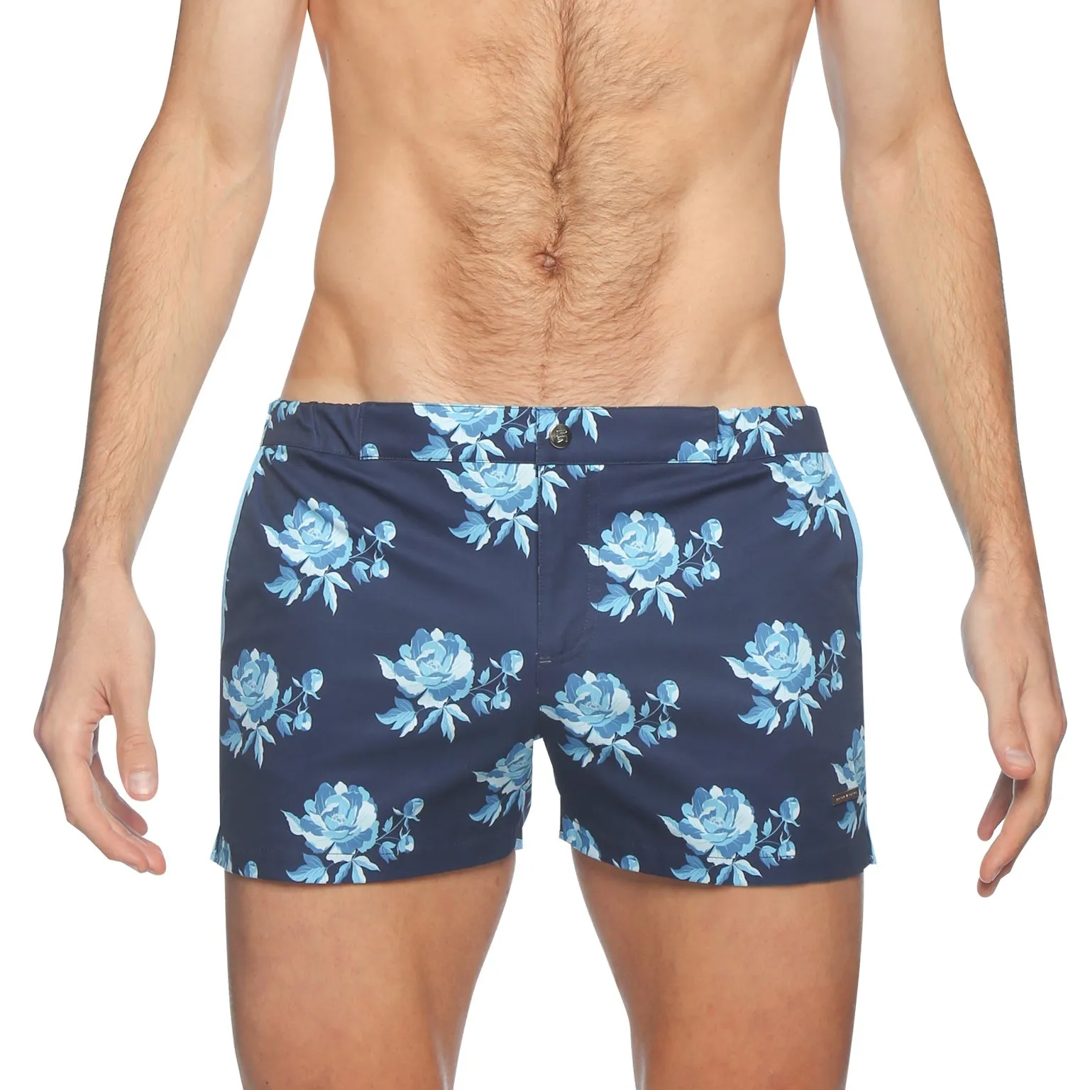 Parke & Ronen Super Blue Peonies Print 2" Angeleno Stretch Swim Trunk sold by Underwear Expert product image thumbnail 3