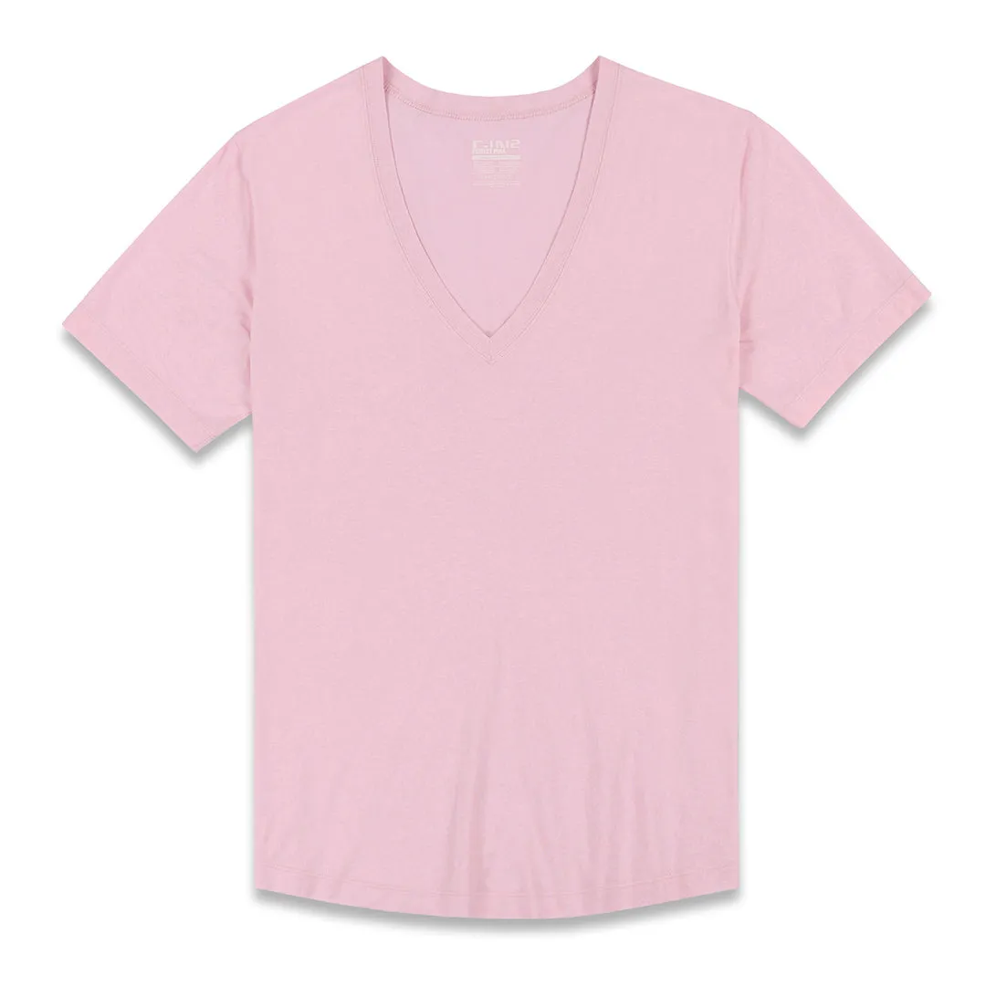 C-IN2 Perfect Pima Relaxed Deep V-Neck T-Shirt Pino Pink sold by Underwear Expert product image thumbnail 3