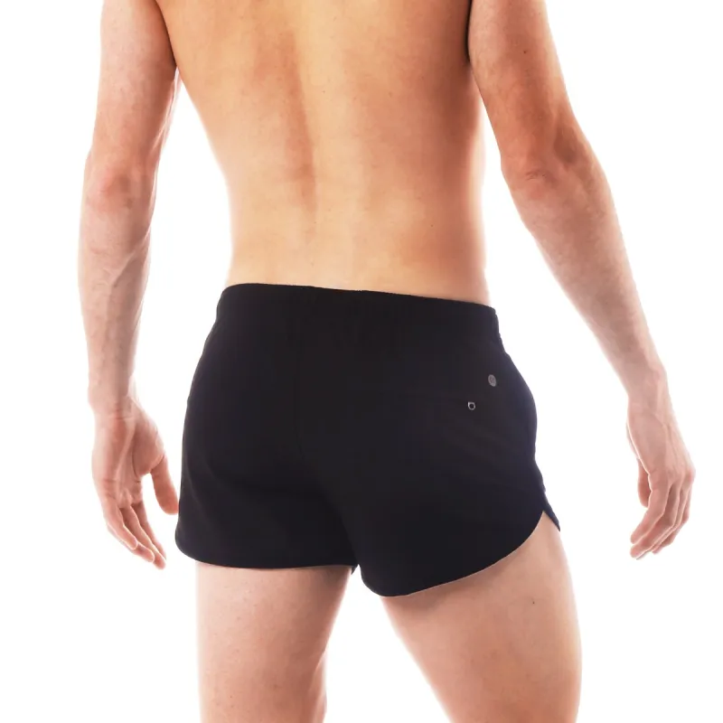 Parke & Ronen ACTIONWEAR Black Runner Short sold by Underwear Expert