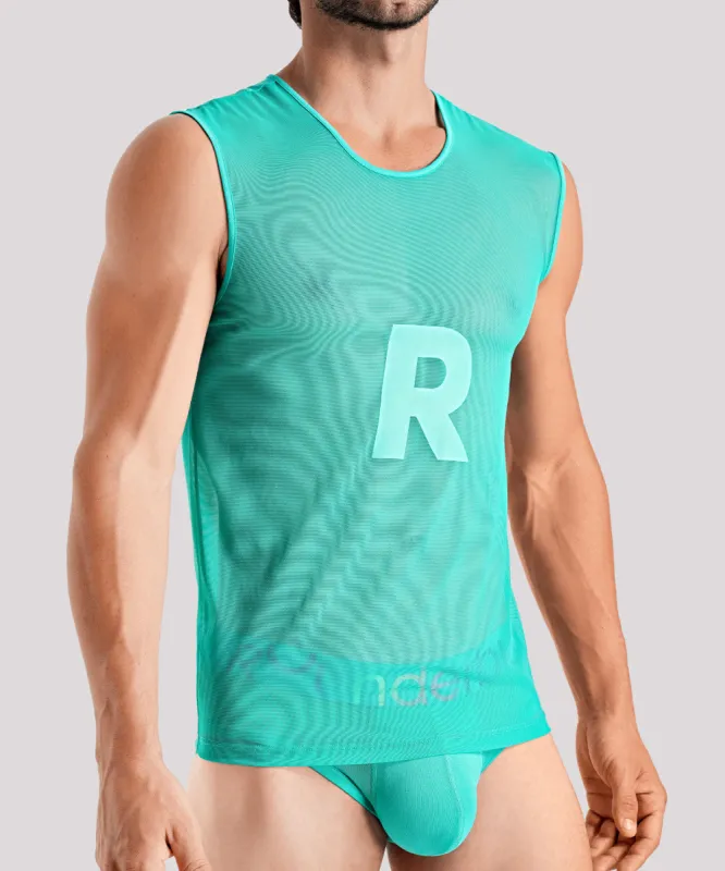 Rounderbum Transparent Pride Tank Top Green made by Rounderbum