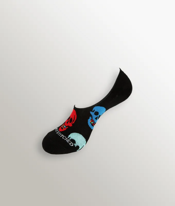 Unsimply Stitched Skulls No Show Sock sold by Underwear Expert