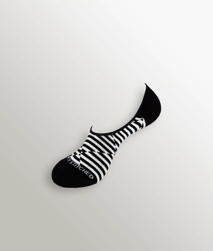 Unsimply Stitched Hazard Stripes No Show Sock sold by Underwear Expert