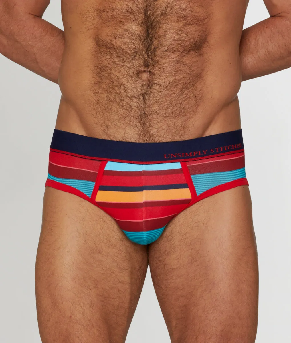 Unsimply Stitched Retro Stripe Brief sold by Underwear Expert