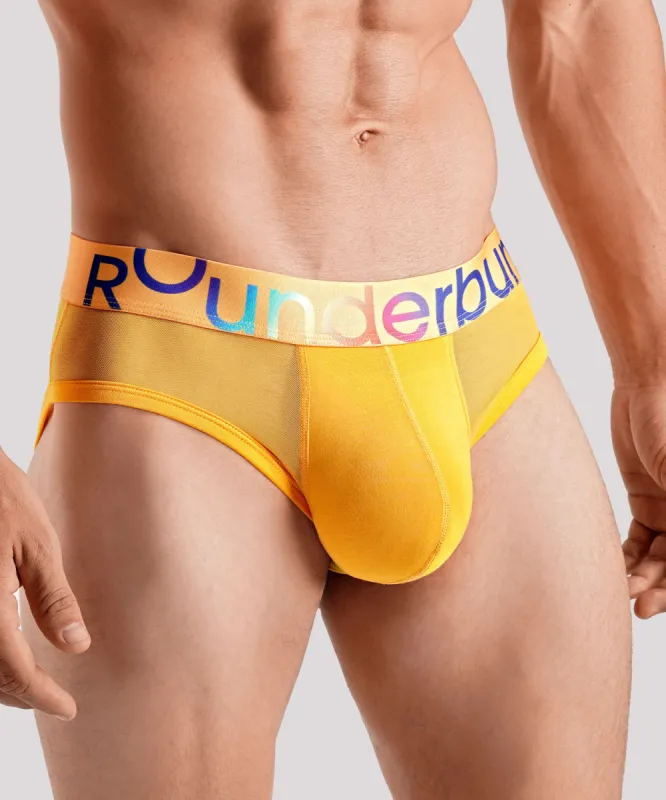 Rounderbum Transparent Pride Package Brief Orange sold by Underwear Expert