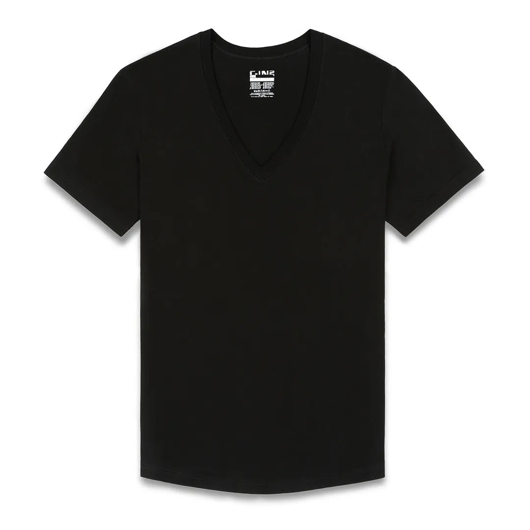 C-IN2 Perfect Pima Relaxed Deep V-Neck T-Shirt Black sold by Underwear Expert product image thumbnail 3