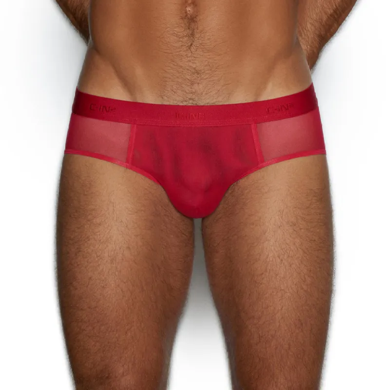 C-IN2 Sheer Low Rise Brief Rowan Red sold by Underwear Expert