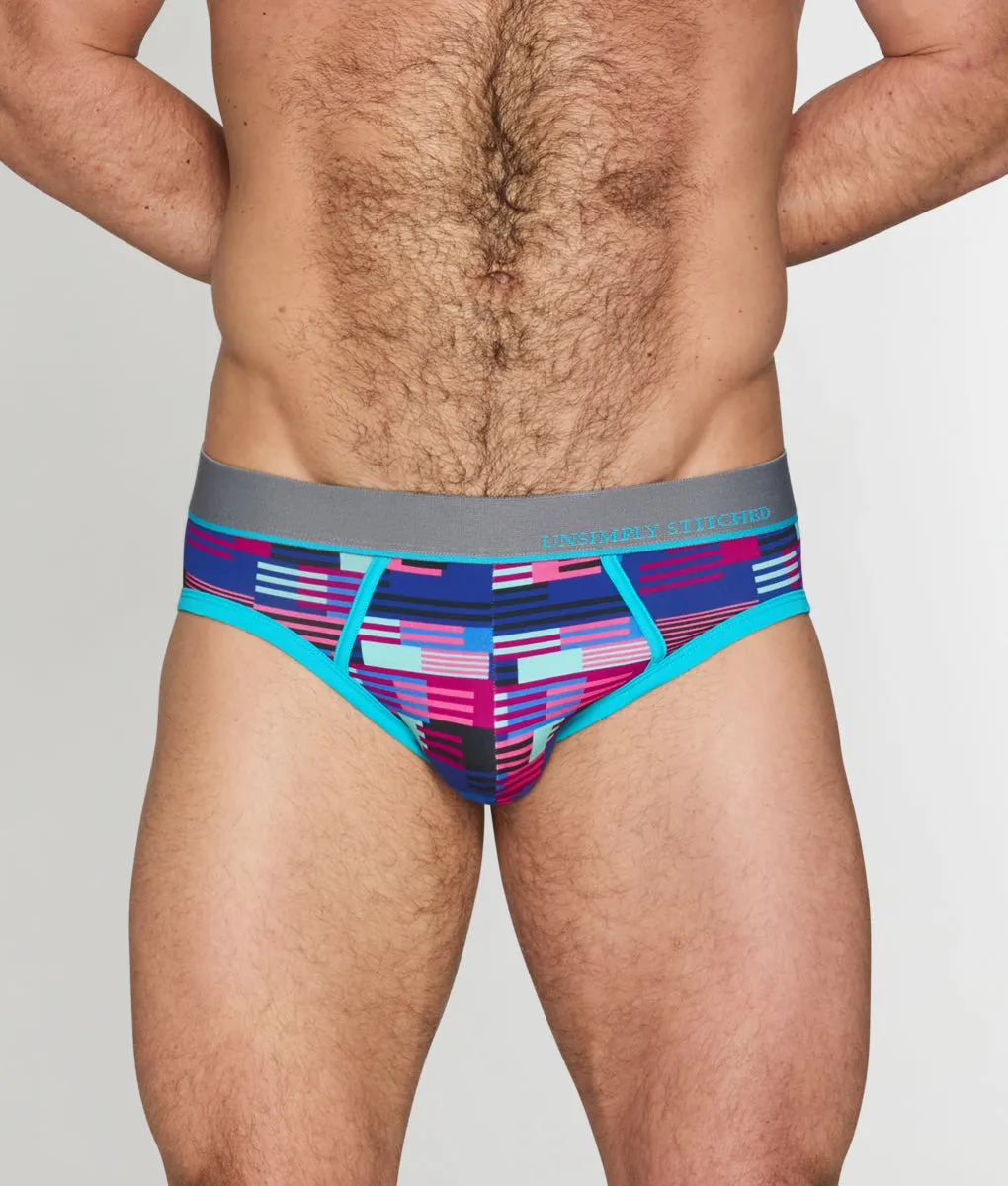 Unsimply Stitched Hatch Stripe Brief sold by Underwear Expert