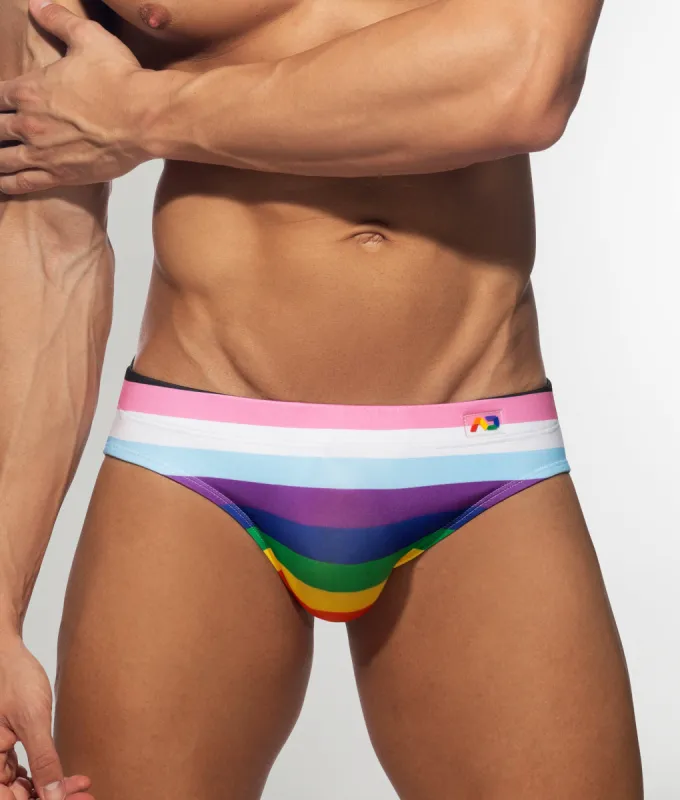 Addicted Inclusive Rainbow Swim Brief sold by Underwear Expert