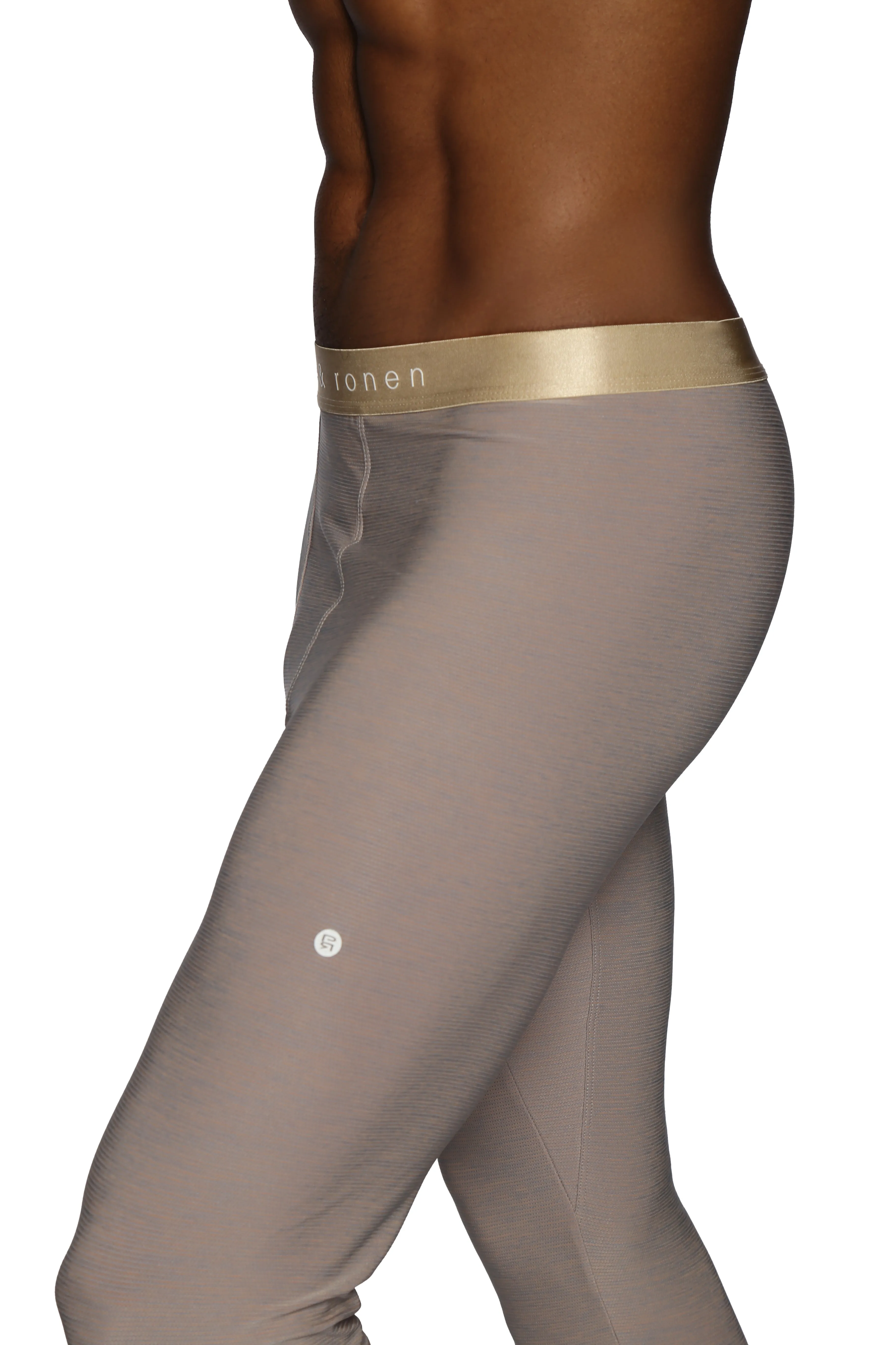 Parke & Ronen Actionwear Oyster Beige Mako Nylon Legging sold by Underwear Expert product image thumbnail 3